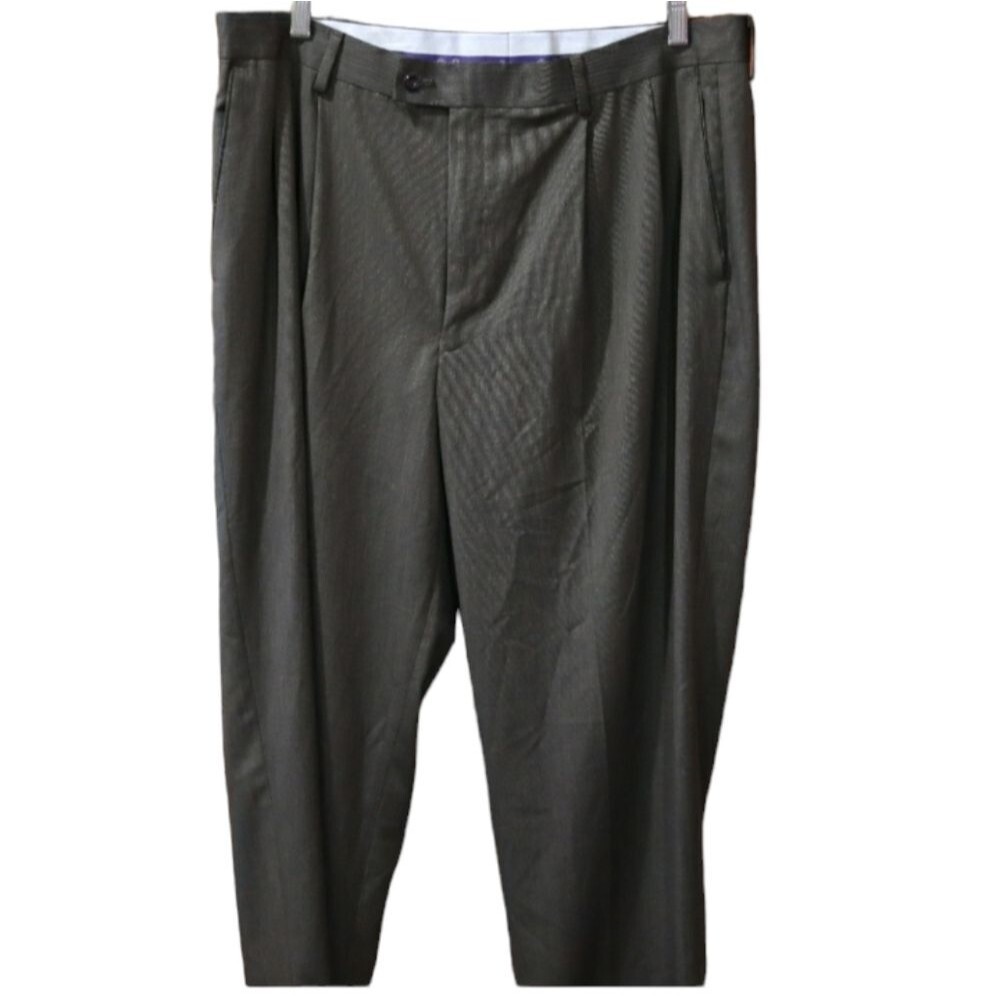 Alan Flusser Brown Dress Pants 38 x 30